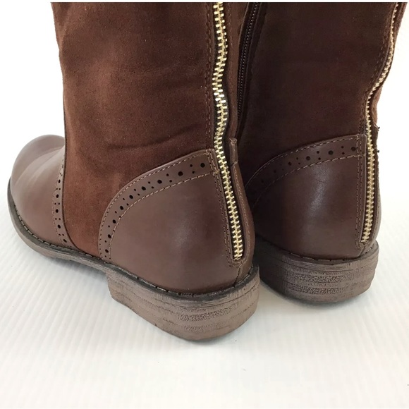 AMERICAN EXCHANGE Brown Suede Knee Boots - Picture 5 of 8